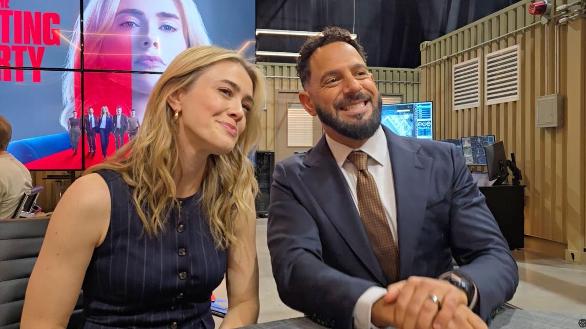 Melissa Roxburgh and Patrick Sabongui from the hunting party season 2