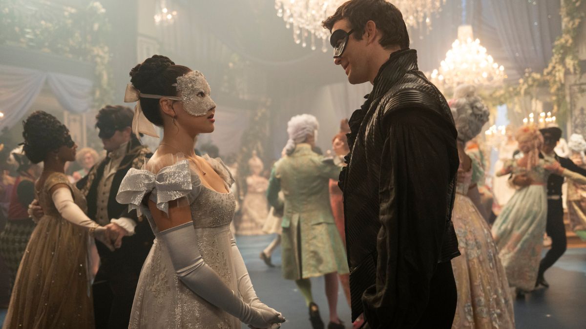 Bridgerton Season 4, Episode 1, "The Waltz" - Yerin Ha as Sophie Baek, Luke Thompson as Benedict Bridgerton