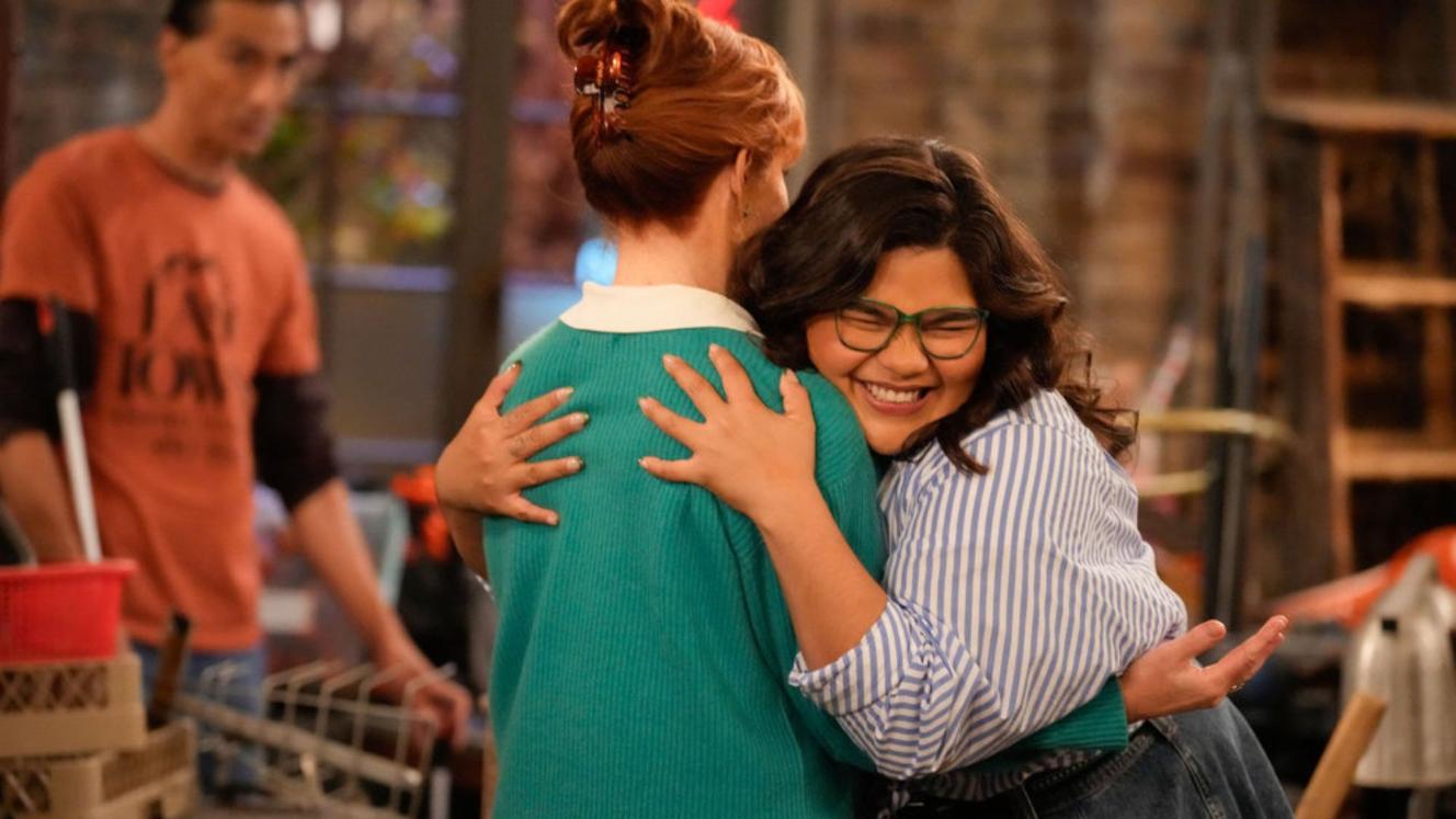 HAPPY'S PLACE -- "No" Episode 210 -- Pictured: Tokala Black Elk as Takoda, Belissa Escobedo as Isabella -- (Photo by: Casey Durkin/NBC)