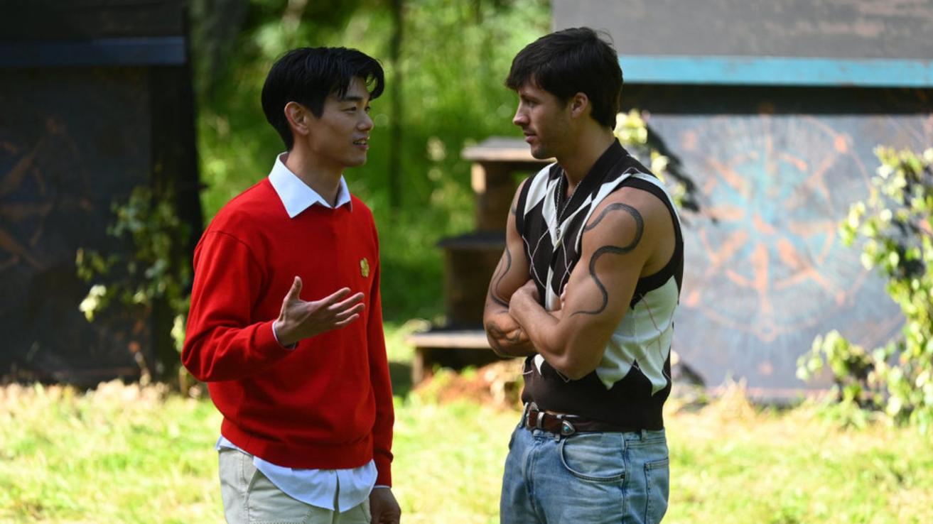 THE TRAITORS -- "Think Outside the Box" Episode 409 -- Pictured: (l-r) Eric Nam, Rob Rausch -- (Photo by: Euan Cherry/PEACOCK)