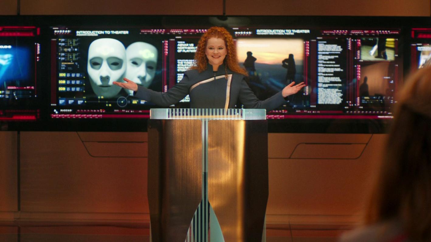 Mary Wiseman as Lt. Sylvia Tilly in Star Trek: Starfleet Academy season 1 episode 8 "The Life of the Stars."