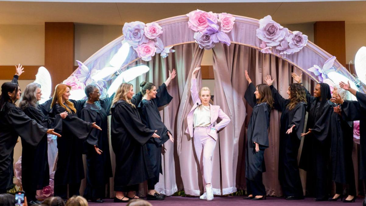 ST. DENIS MEDICAL -- "Here's a Righteous Woman" Episode 217 -- Pictured: (center) Wendi Mclendon-Covey as Joyce -- (Photo by: Greg Gayne/NBC)