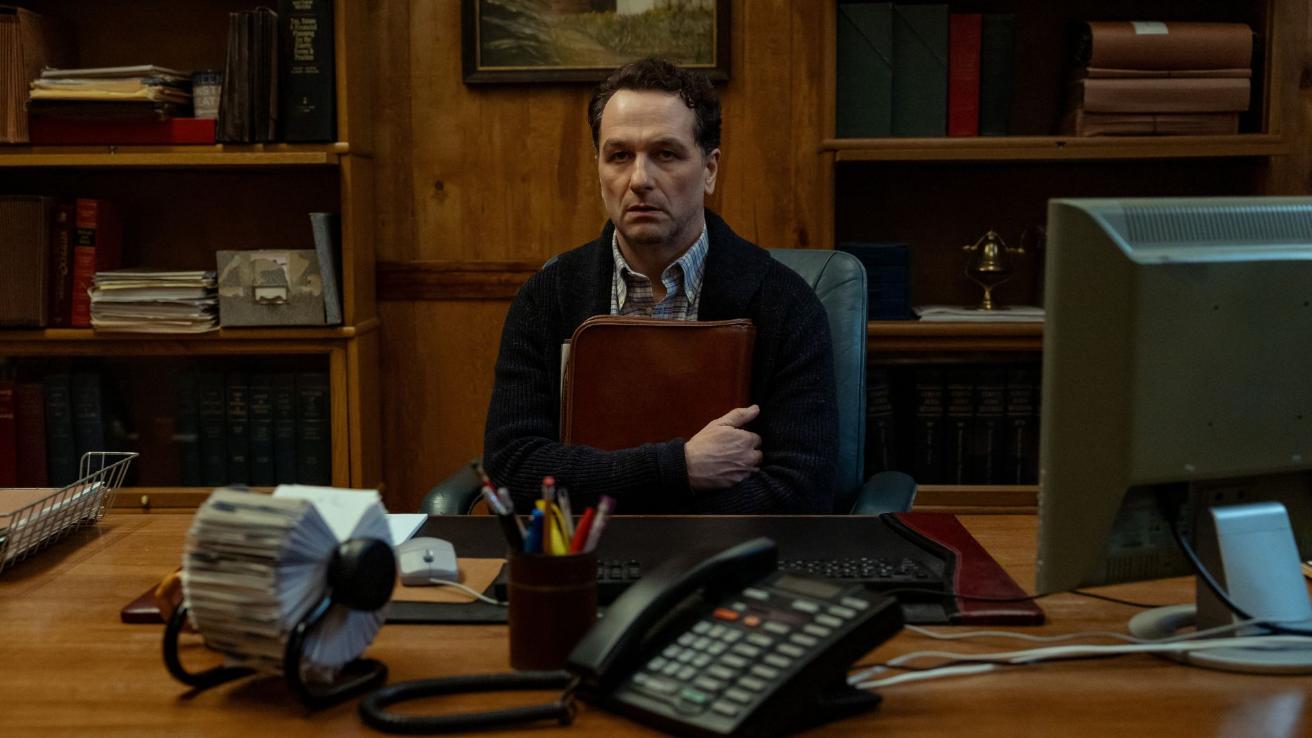 Matthew Rhys in "Widow’s Bay," premiering April 29, 2026 on Apple TV.