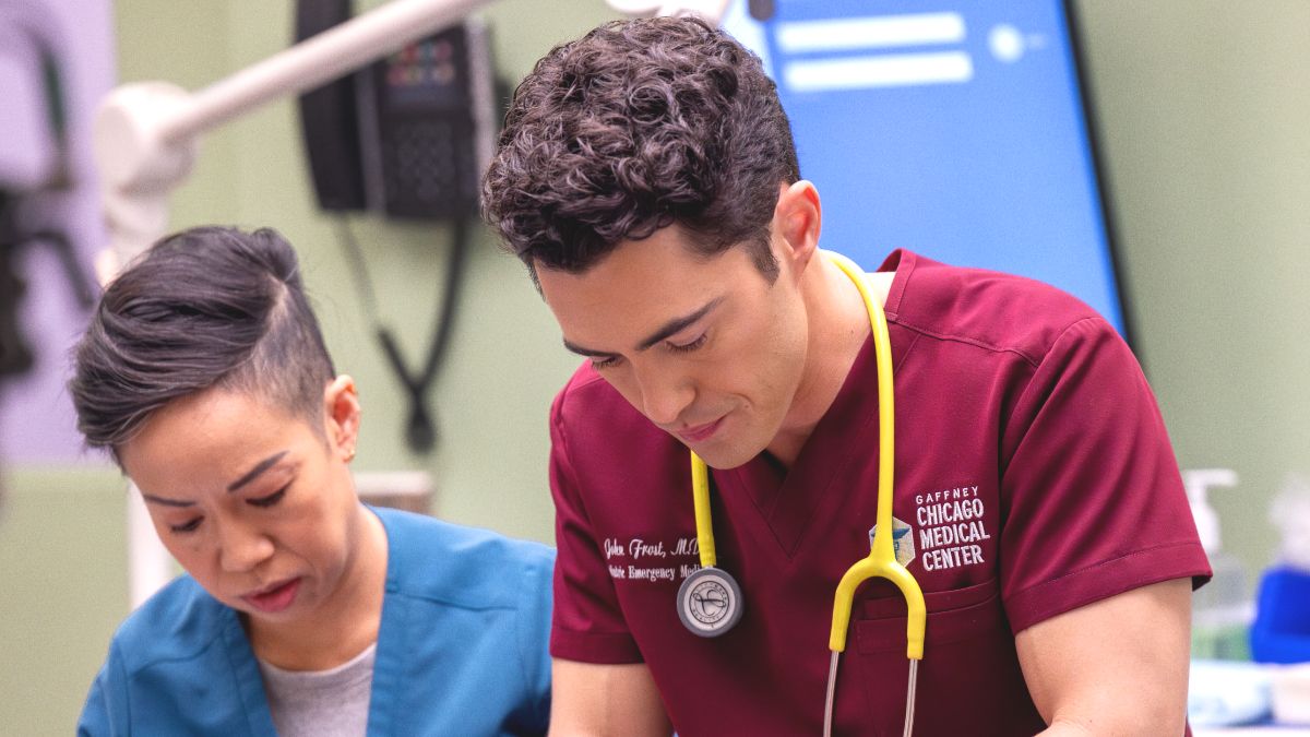 Darren Barnet as Dr. John Frost in Chicago Med season 11 episode 20. (Photo Credit: Courtesy of NBC.)