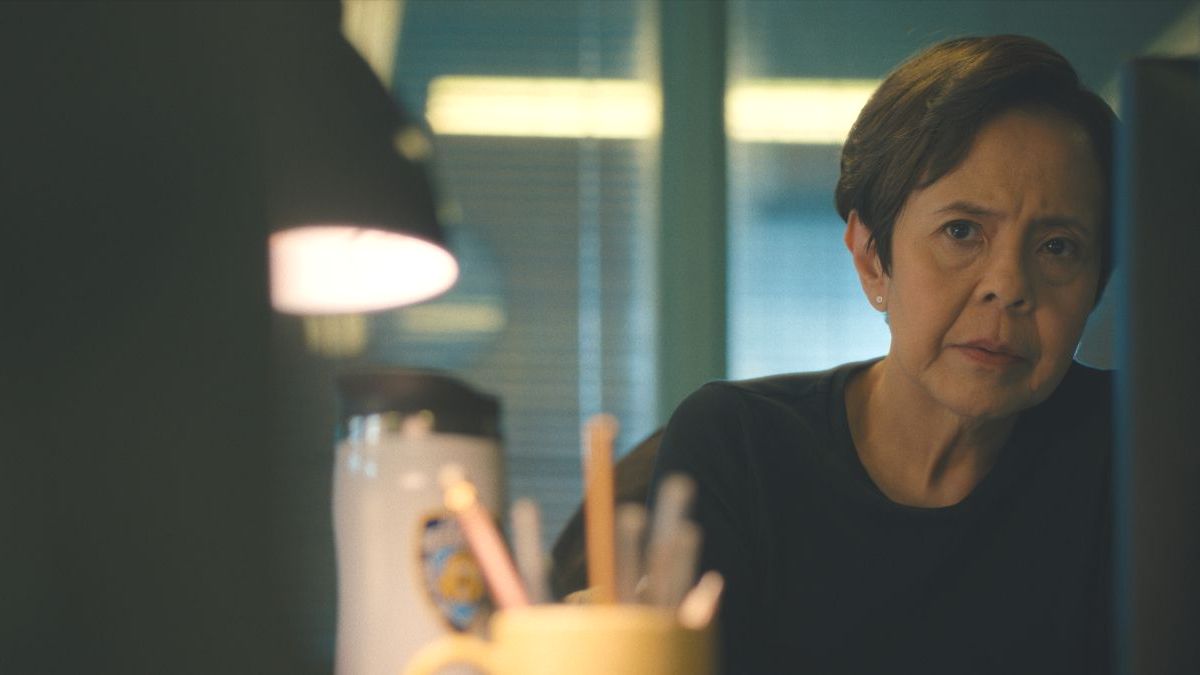Dolly de Leon as Detective Sofia Gonzalez in Maximum Pleasure Guaranteed. (Photo Credit: Courtesy of Apple TV.)