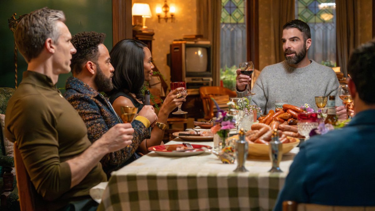 BRILLIANT MINDS -- "Through the Looking Glass" Episode 218 -- Pictured: (l-r) Teddy Sears as Dr. Josh Nichols, John Clarence Stewart as Dr. Anthony Thorne, Tamberla Perry as Dr. Carol Pierce, Zachary Quinto as Dr. Oliver Wolf -- (Photo by: Pief Weyman/NBC)