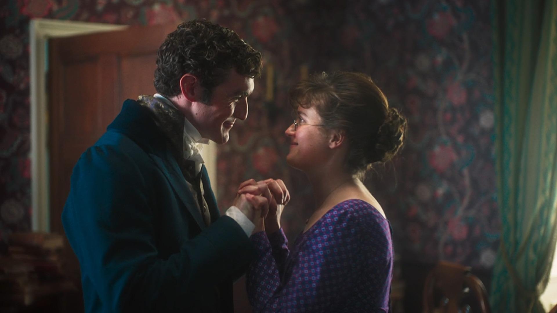 Donal Finn as Tom and Ella Bruccoleri as Mary in The Other Bennet Sister Episode 10. Courtesy of BritBox.