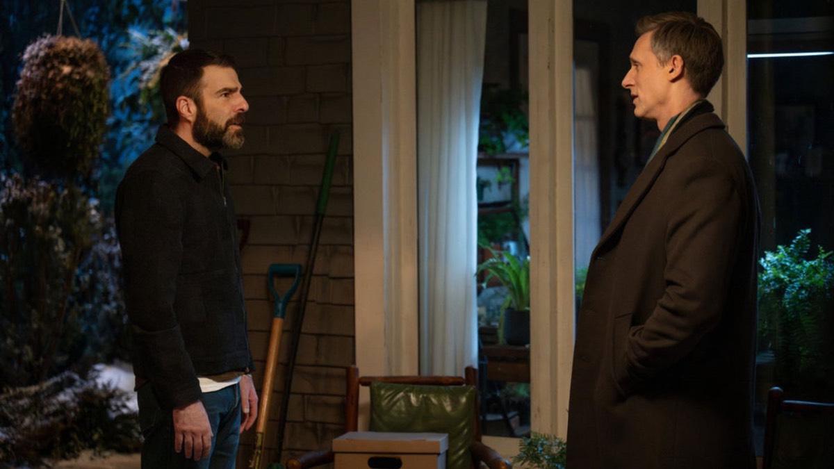 BRILLIANT MINDS -- "The Way Home" Episode 220 -- Pictured: (l-r) Zachary Quinto as Dr. Oliver Wolf, Teddy Sears as Dr. Josh Nichols -- (Photo by: Pief Weyman/NBC)