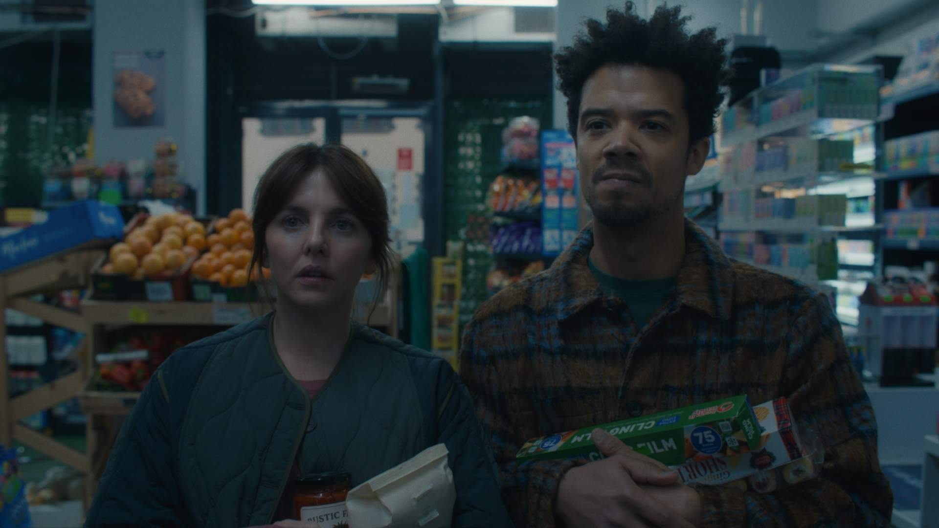 Ophelia Lovibond and Jacob Anderson in Still LIfe