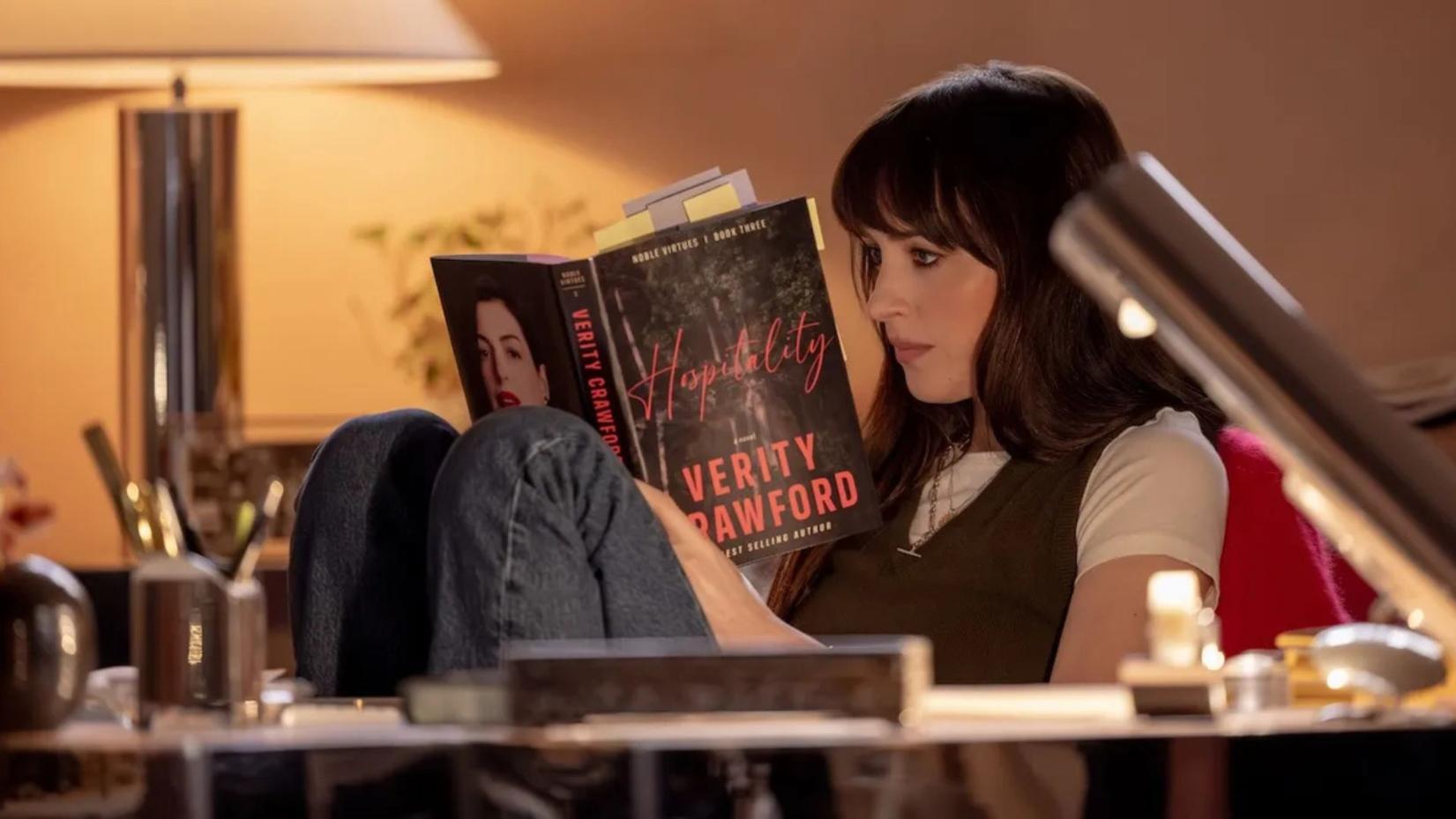 Verity. Dakota Johnson. Courtesy of Amazon MGM Studios.