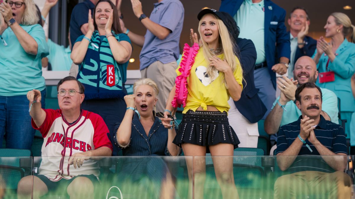 Ted Lasso Season 4, Episode 1, "Home" - Jeremy Swift, Hannah Waddingham, Juno Temple and Jason Sudeikis