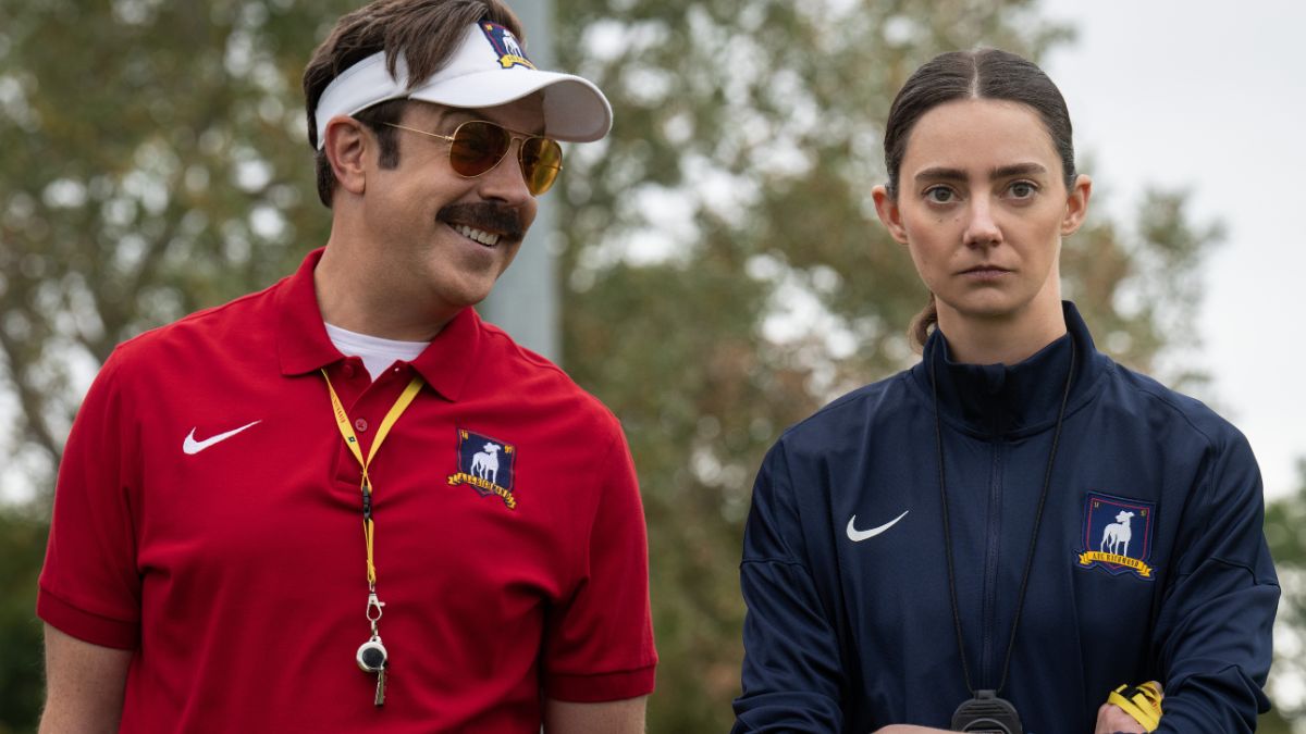 Ted Lasso Season 4, Episode 2, "Curiouser and Curiouser" - Jason Sudeikis and Tanya Reynolds