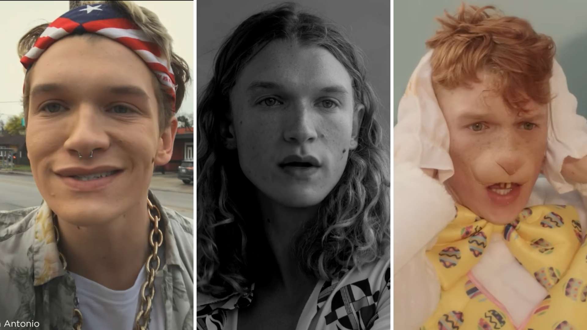 connor storrie in multiple short films collage