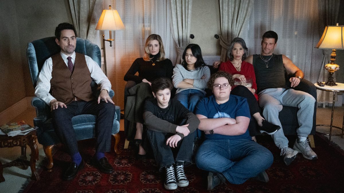 "Pilot" -- Coverage of the CBS Original Series ETERNALLY YOURS scheduled to air Thursday, October 8, 2026 (8:30 PM, ET/PT) Pictured: Ed Weeks as Charles, Allegra Edwards as Liz, Helen J. Chen as Emma, Parker Young as Jesse, Rose Abdoo as Phyllis, Tristan Michael Brown as Mort , Shylo Molina as Henry Photo: Bertrand Calmeau/CBS ©2026 CBS Broadcasting, Inc. All Rights Reserved.