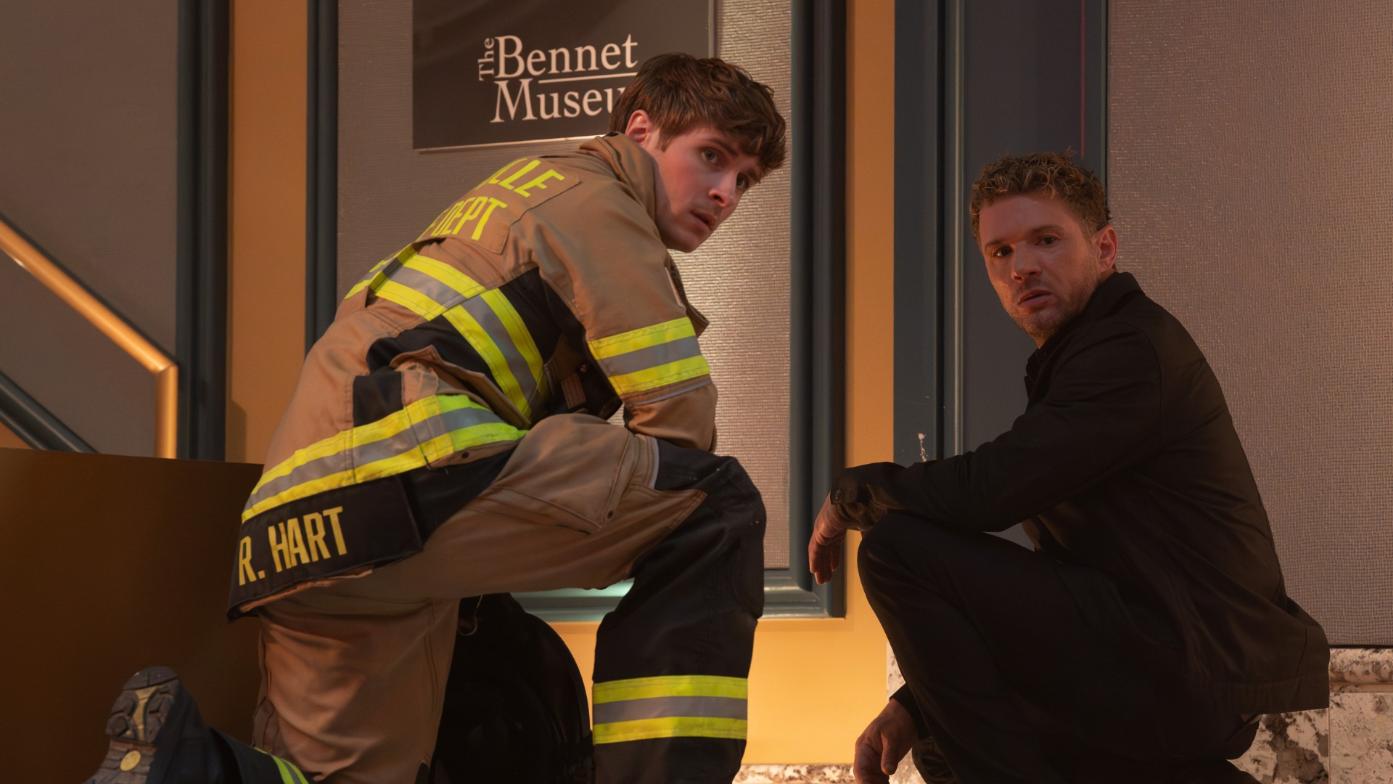 9-1-1: NASHVILLE – “Going Rogue” – The 113 responds to a museum overrun by murder hornets, while newcomer Det. Rogue Kelly investigates a series of ominous crimes of biblical proportions. Blythe and Dixie face the consequences of their brawl, and Don pays a price too. THURSDAY, OCT. 15 (9:00-10:00 p.m. EDT) on ABC. (Disney/Connie Chornuk) MICHAEL PROVOST, RYAN PHILLIPPE