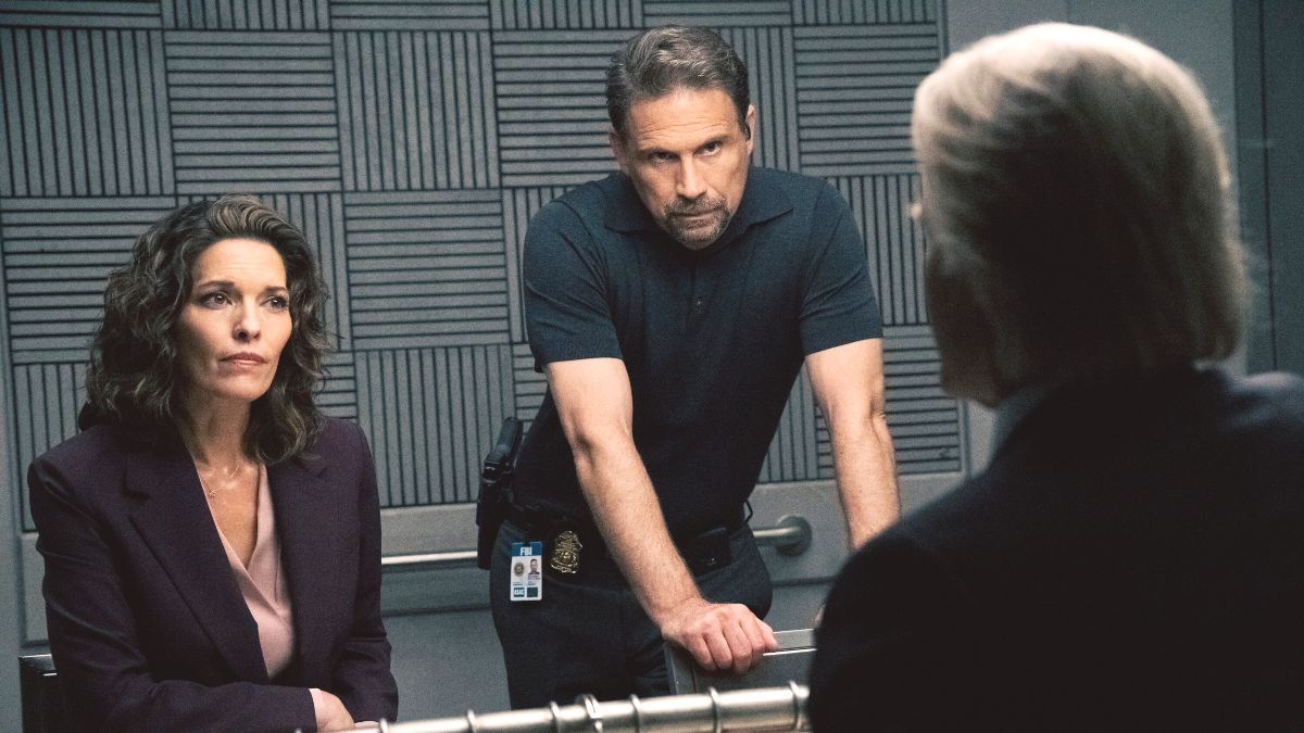 Alana de la Garza as Isobel Castille and Jeremy Sisto as Jubal Valentine in FBI season 9 episode 3. (Photo Credit: Courtesy of CBS.)