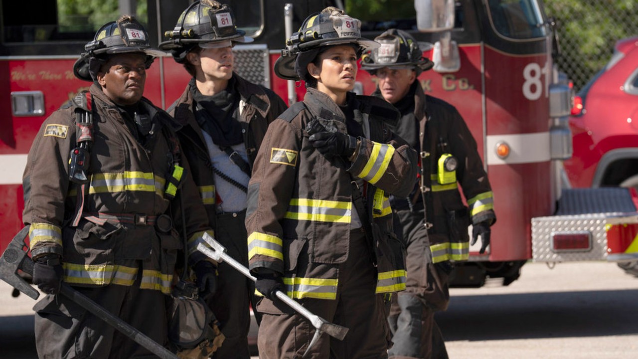 Chicago Fire Season 15, Episode 3 - Stella, Vasquez, Ballard and Herrmann. Courtesy NBC