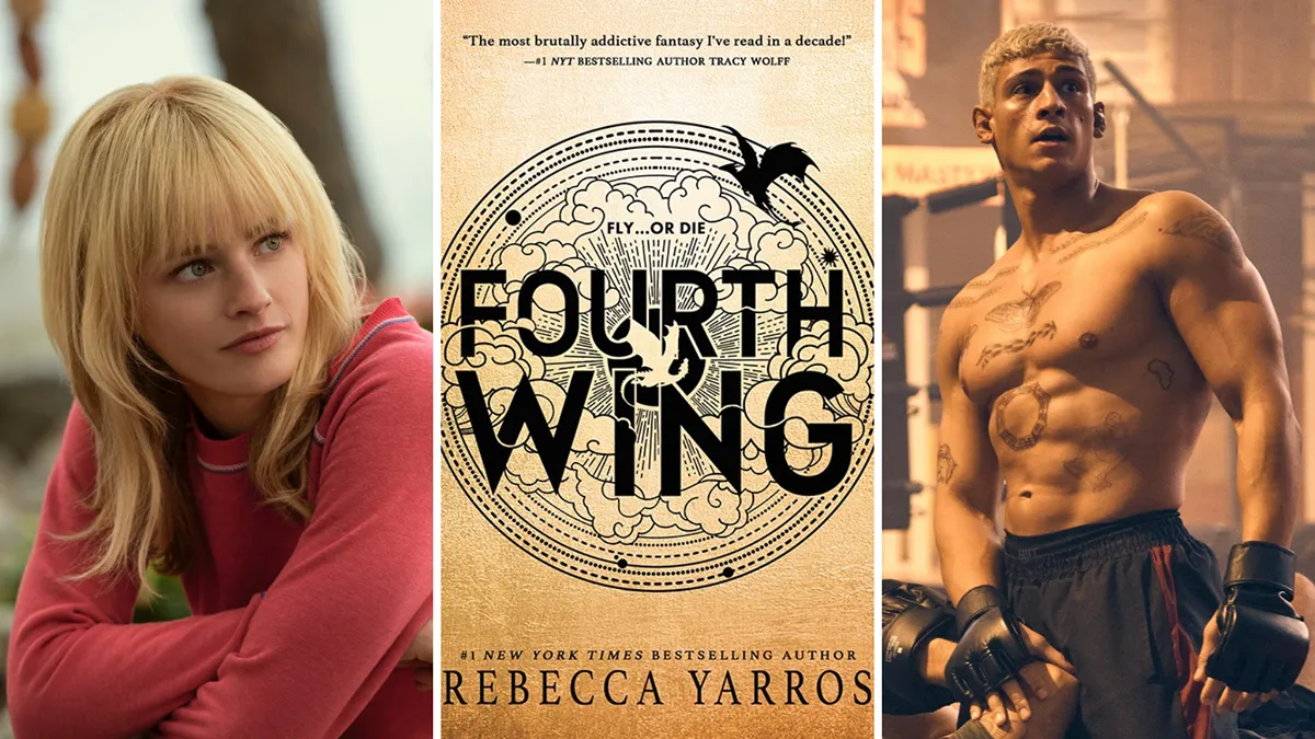 Fourth Wing Cast Reaction Roundtable Violet Sorrengail (Esther McGregor) and Xaden Riorson (Emilio Sakraya)