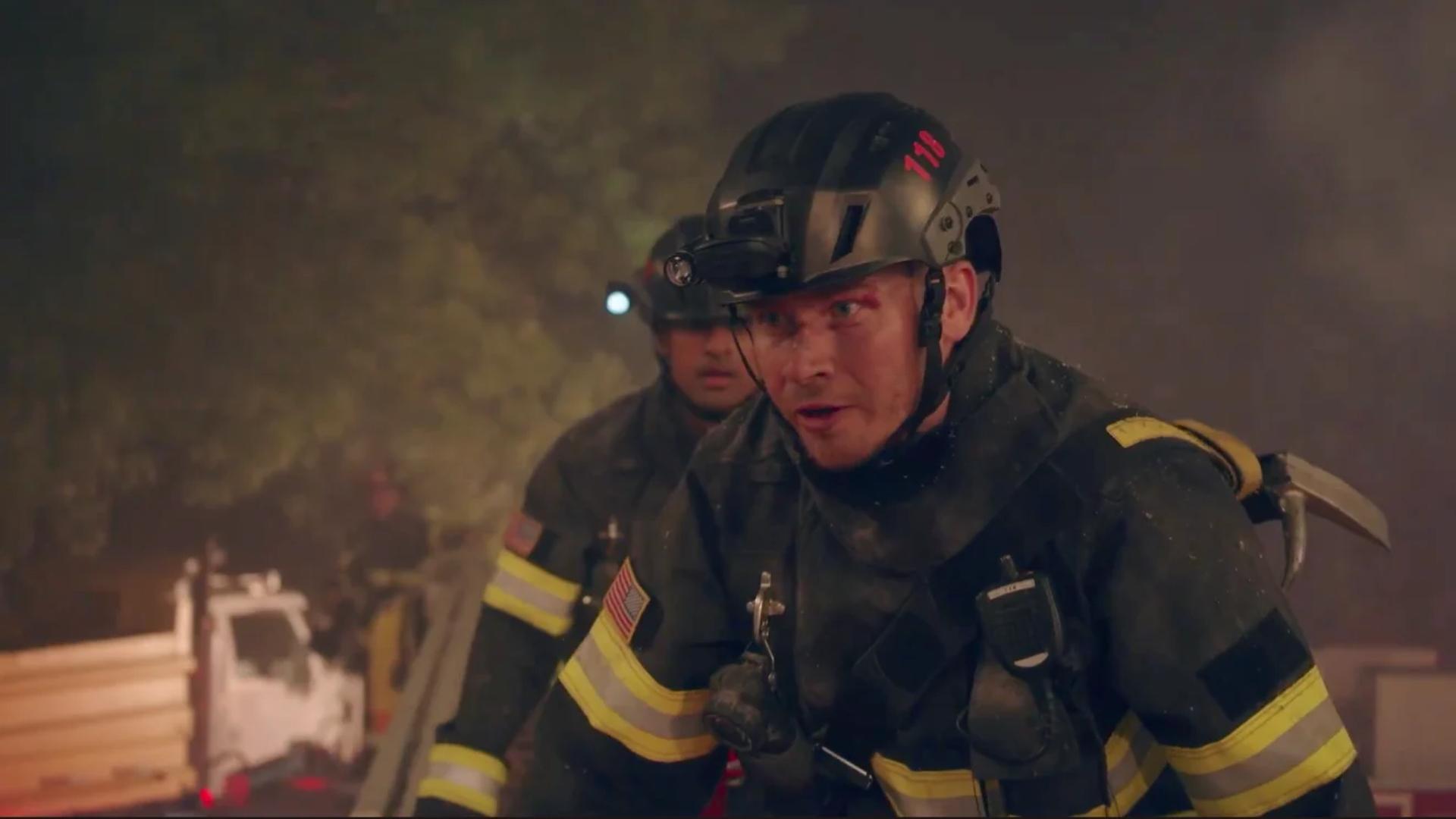 buck and ravi in the season 10 trailer for 9-1-1